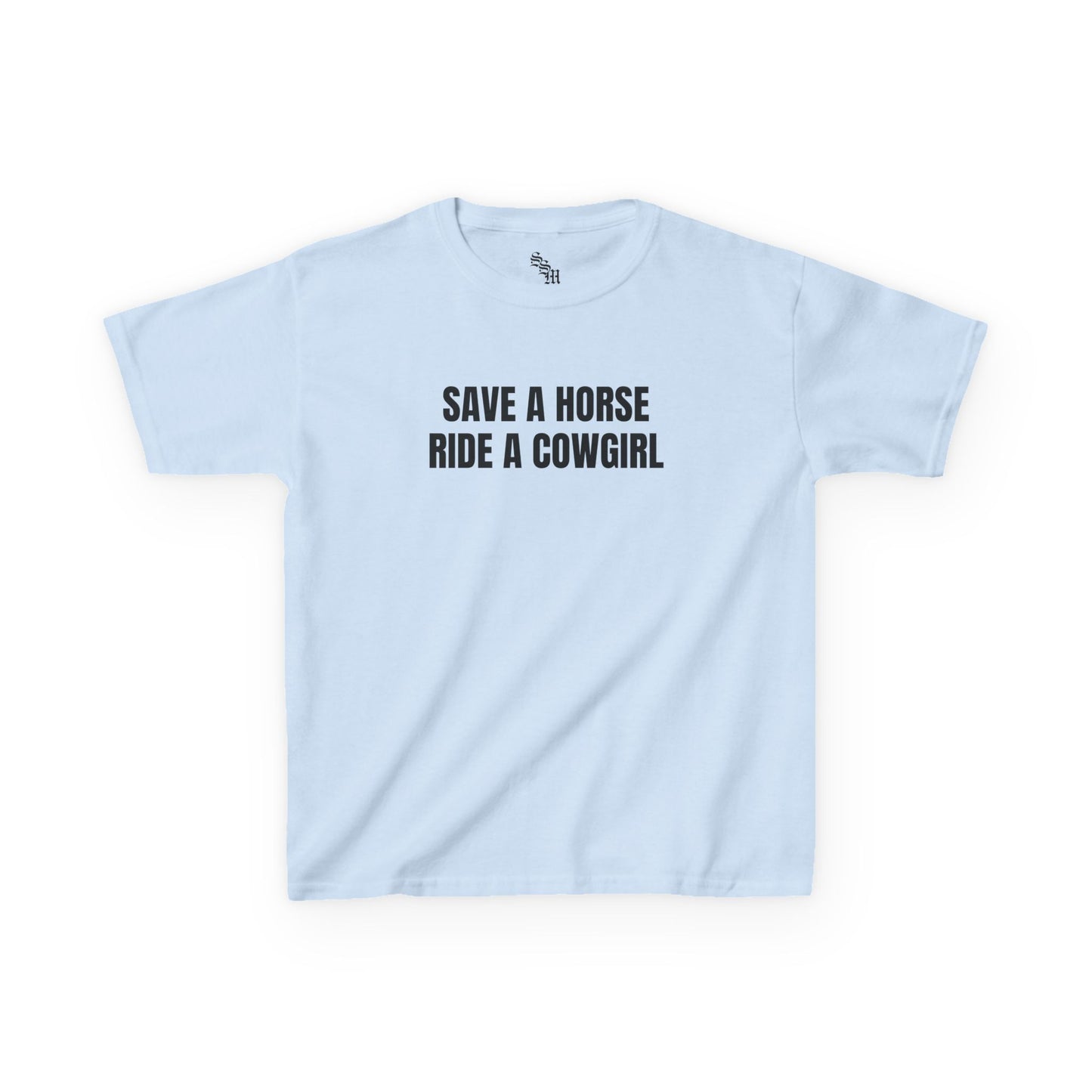 Save A Horse Ride A Cowgirl Baby Tee | LGBTQ+, Gift Idea, Streetwear, Unisex, Y2K |