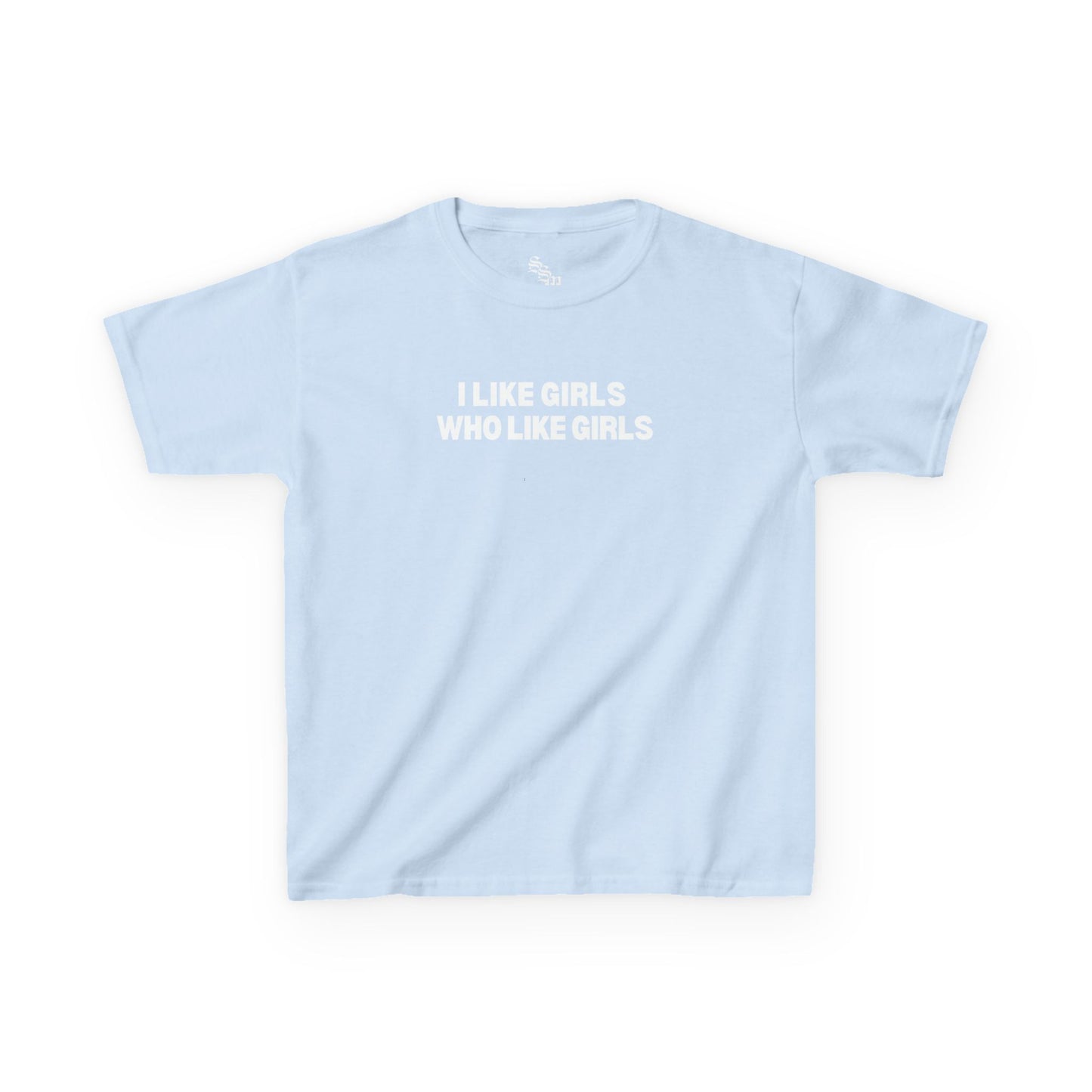 I Like Girls Who Like Girls Retro LGBTQ Graphic Baby Tee | Y2K, Streetwear, Slogan, Urban Style, Summer Vibes |