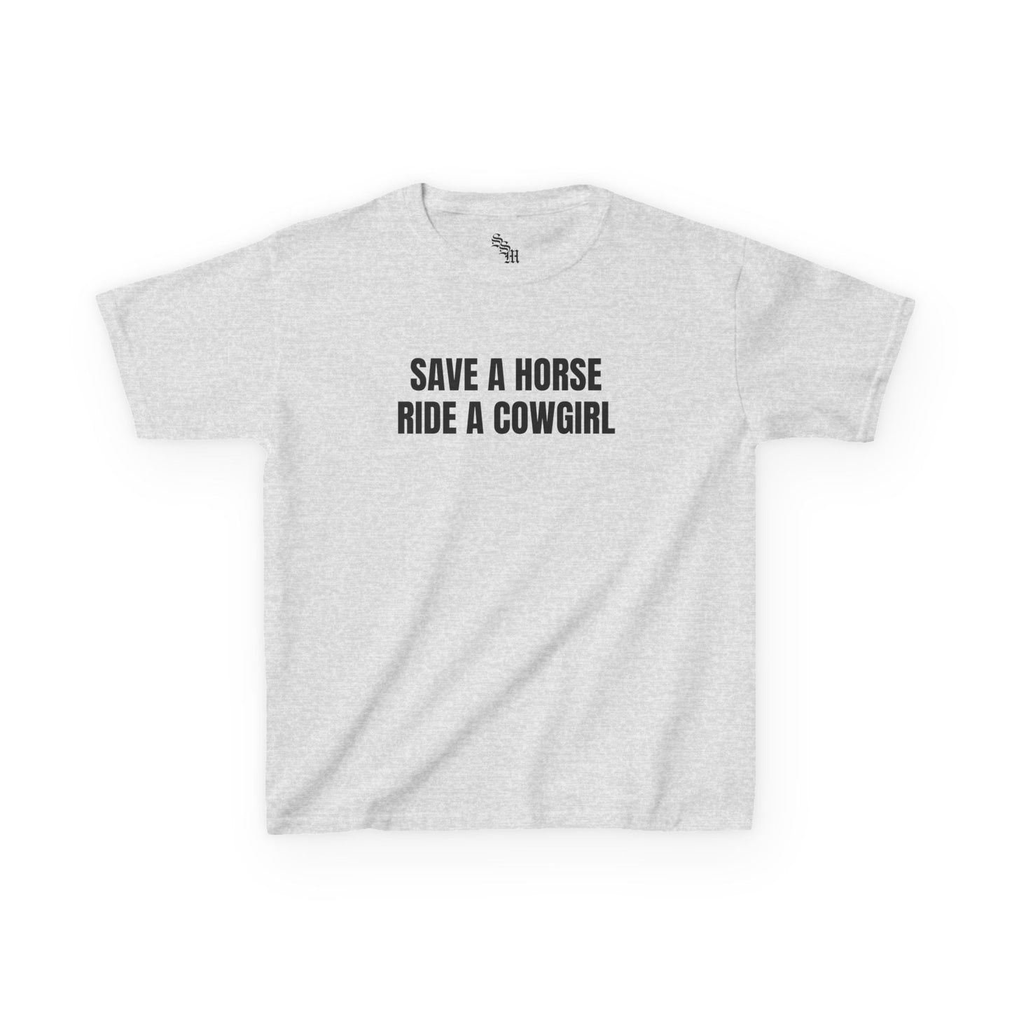Save A Horse Ride A Cowgirl Baby Tee | LGBTQ+, Gift Idea, Streetwear, Unisex, Y2K |