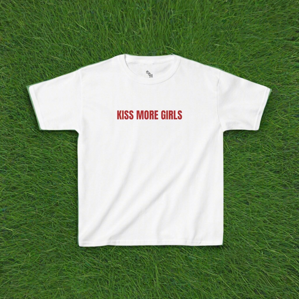 Kiss More Girls baby tee | LGBTQ+, Queer, Gay, Gift Ideas, Unisex |