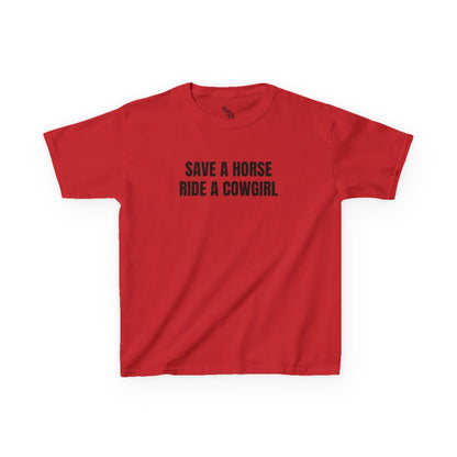 Save A Horse Ride A Cowgirl Baby Tee | LGBTQ+, Gift Idea, Streetwear, Unisex, Y2K |