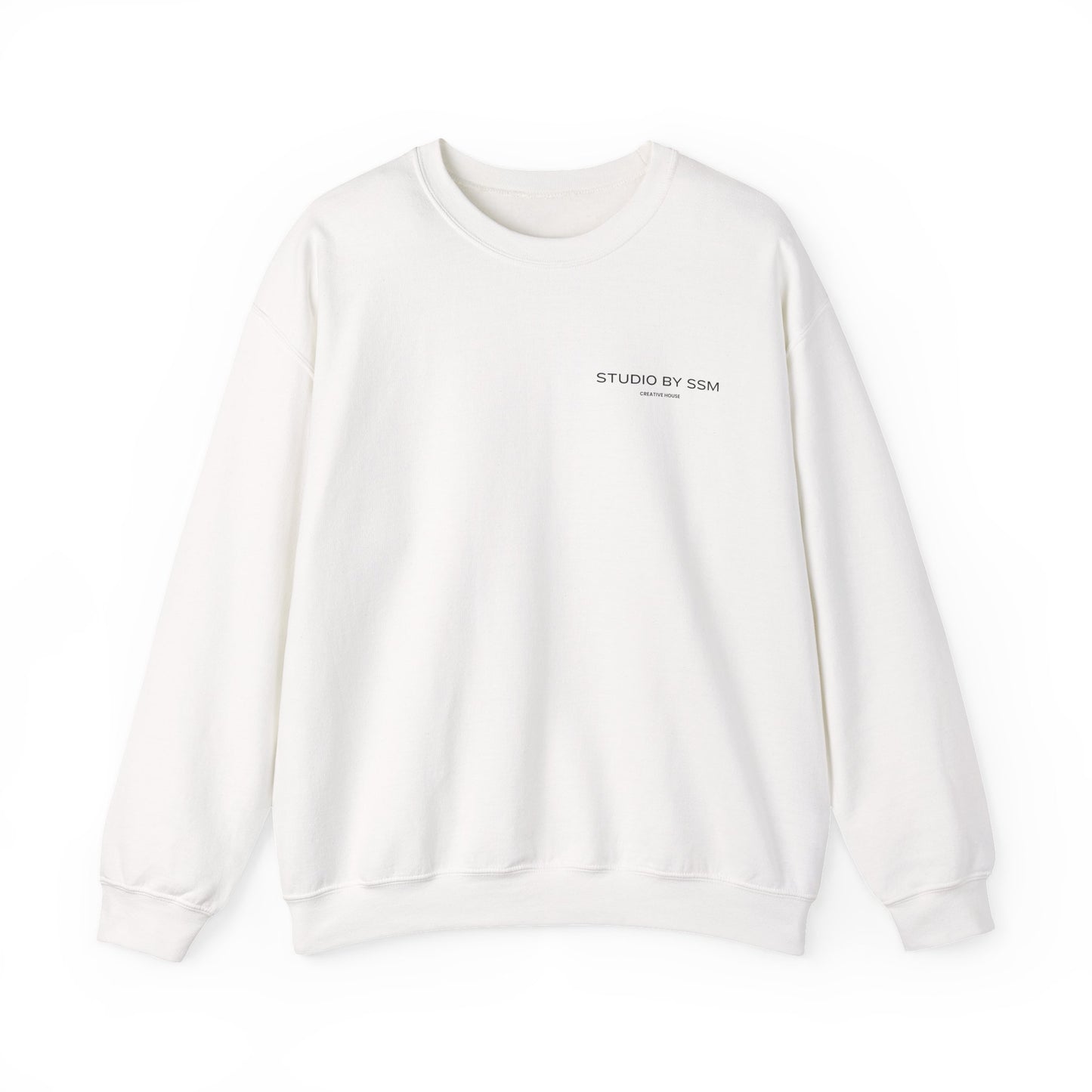 Minimal Studio by SSM Crewneck Sweatshirt — Classic White Casual Pullover