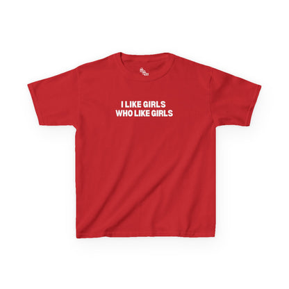 I Like Girls Who Like Girls Retro LGBTQ Graphic Baby Tee | Y2K, Streetwear, Slogan, Urban Style, Summer Vibes |