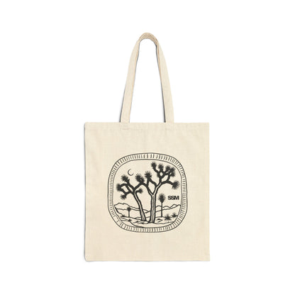 Joshua Tree Retro Cotton Canvas Tote Bag | Streetwear, Y2K, Nature, Summer Vibes, Beach Bag |