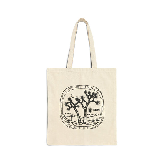 Joshua Tree Retro Cotton Canvas Tote Bag | Streetwear, Y2K, Nature, Summer Vibes, Beach Bag |