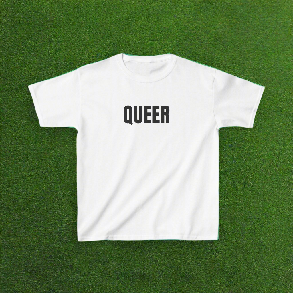 Queer Unisex Baby Tee | LGBTQ+, Gay, Gift Ideas, Y2K, Cropped Tee |