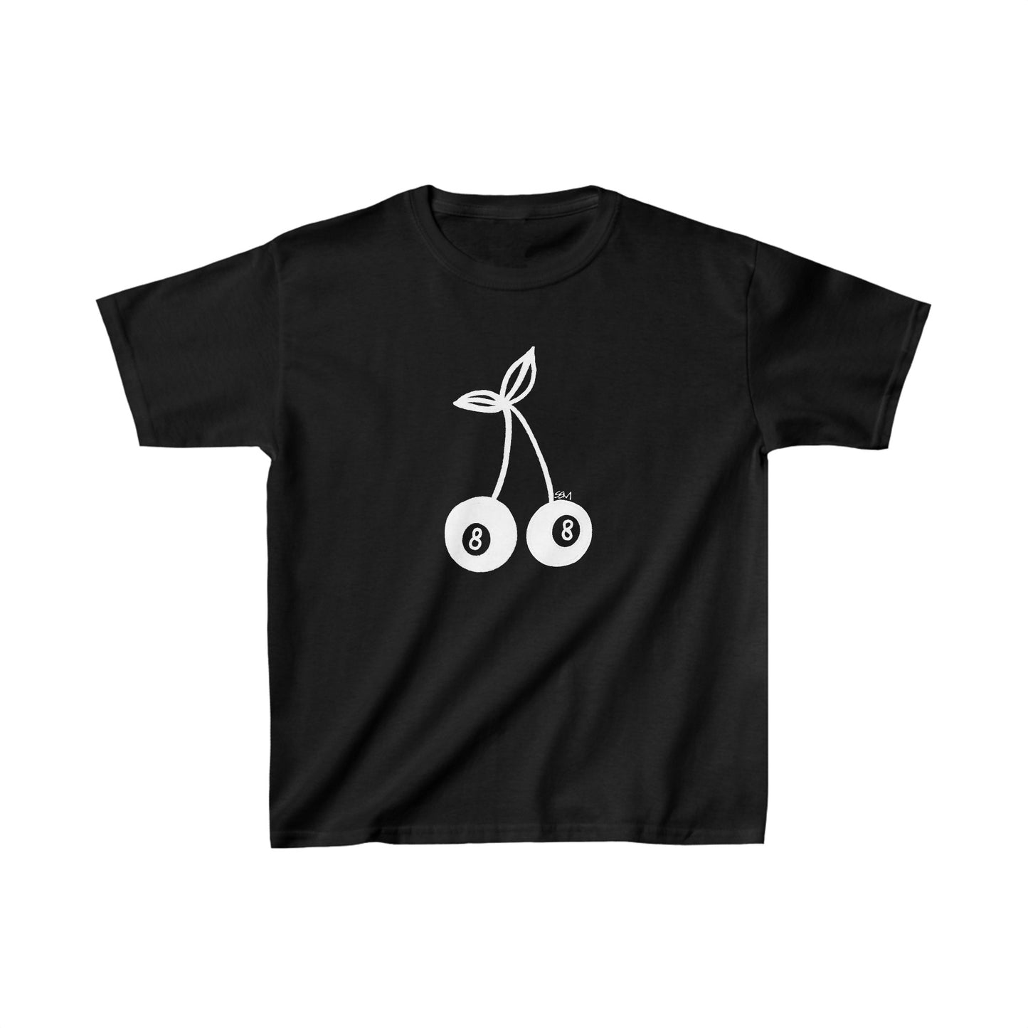 Cherry 8 Ball Retro Baby Tee / Cropped Tee At SSM