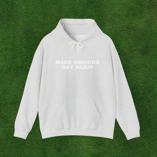 Make America Gay Again LGBTQ+ Unisex Hooded Sweatshirt | Pride, 2024 Election, MAGA, Queer, Gay, Gift Idea |