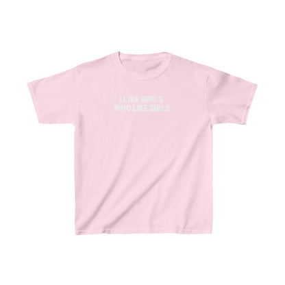 I Like Girls Who Like Girls Retro LGBTQ Graphic Baby Tee | Y2K, Streetwear, Slogan, Urban Style, Summer Vibes |