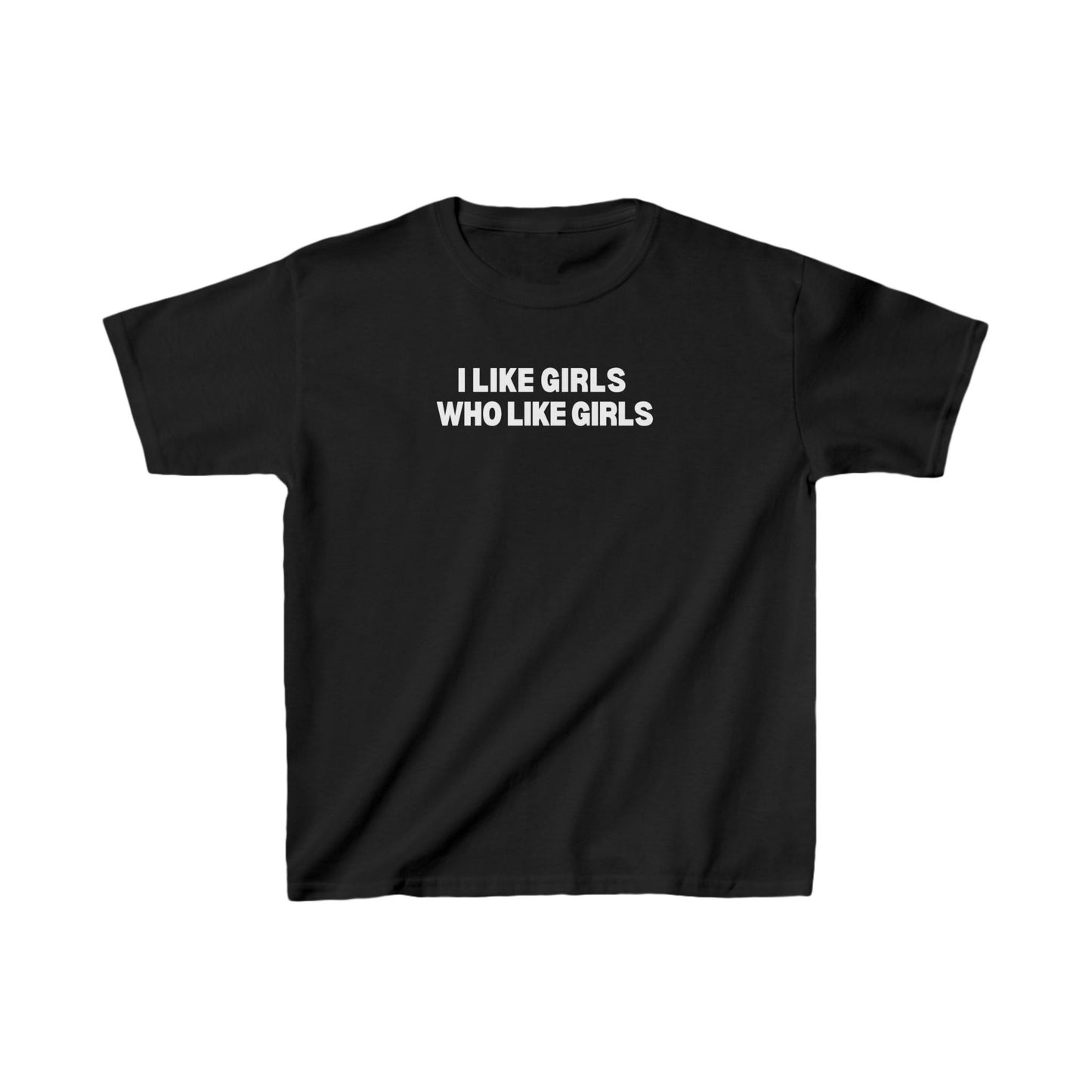 I Like Girls Who Like Girls Retro LGBTQ Graphic Baby Tee | Y2K, Streetwear, Slogan, Urban Style, Summer Vibes |