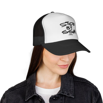 Studio By SSM Creative Peoples House Trucker Hat — Retro Script Mesh Hat