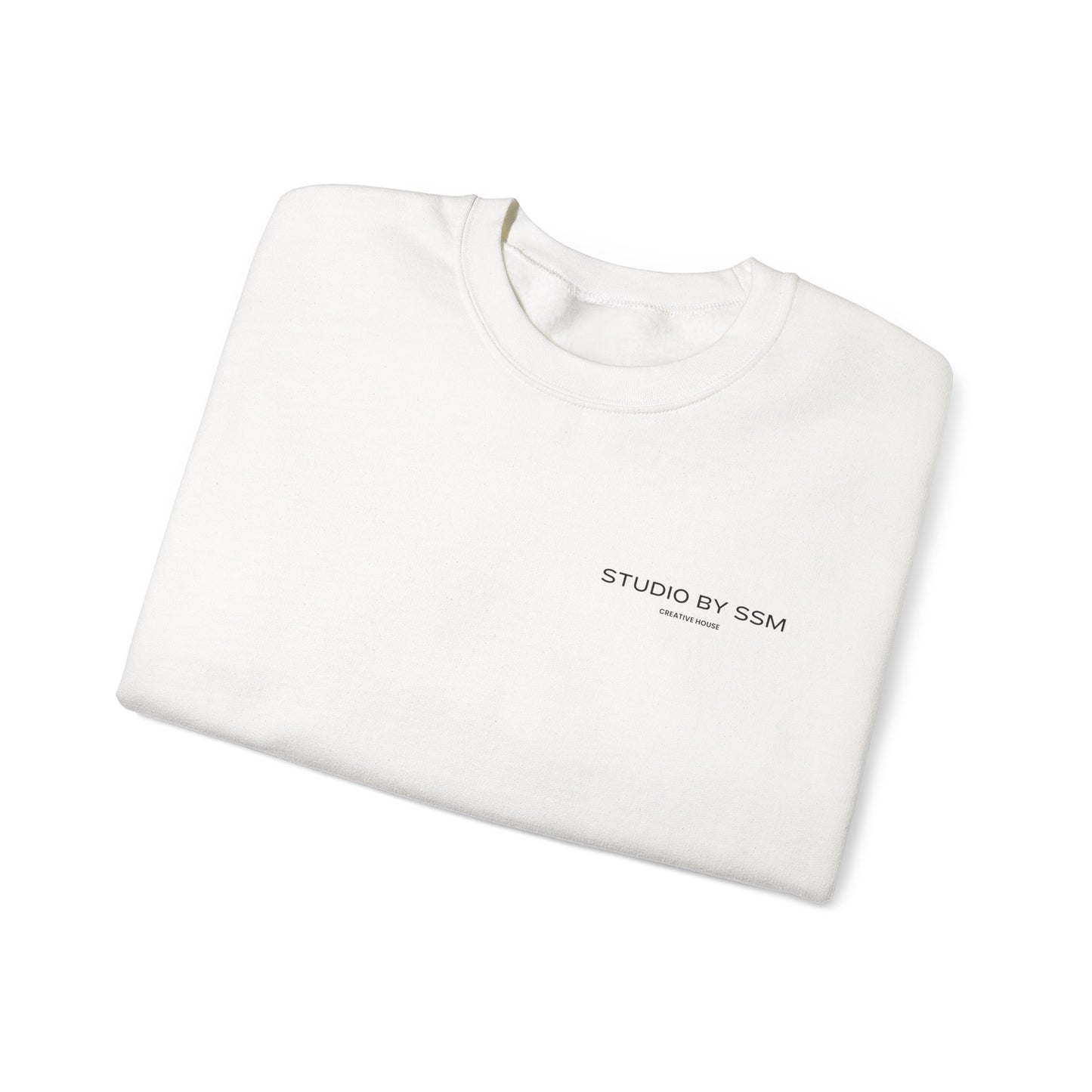 Minimal Studio by SSM Crewneck Sweatshirt — Classic White Casual Pullover