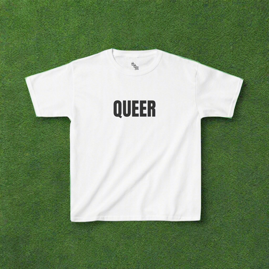 Queer Unisex Baby Tee | LGBTQ+, Gay, Gift Ideas, Y2K, Cropped Tee |