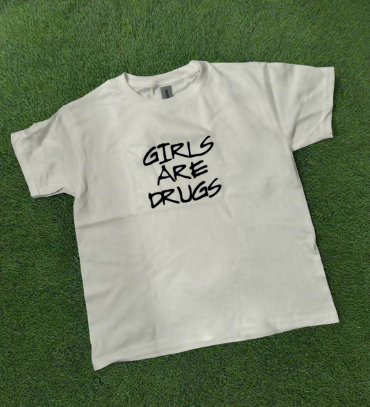 Girls Are Drugs graphic baby tee | Y2K, Vintage, Gift Idea, Slogan Tee, Gift ideas |